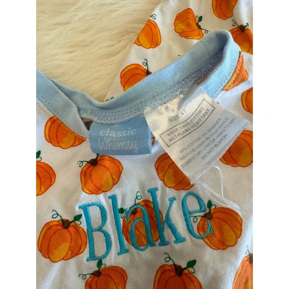 Pumpkin pajamas BLAKE size 4 classic‎ whimsy